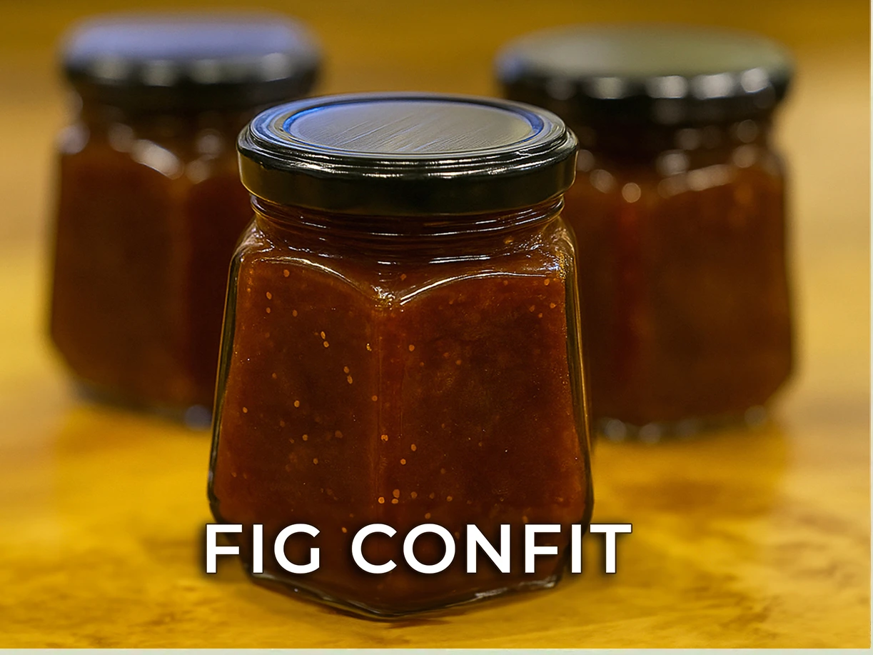 Jar with rich fig confit.
